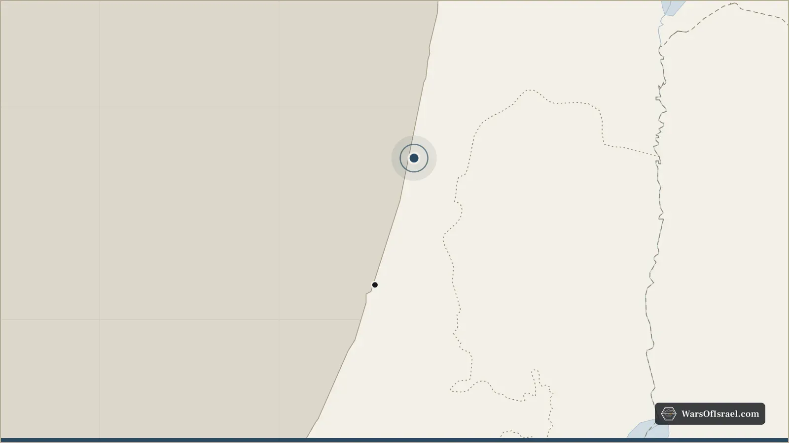 מפה של האזור שבה מסומן המיקום של כפר ויתקין, תל אביב