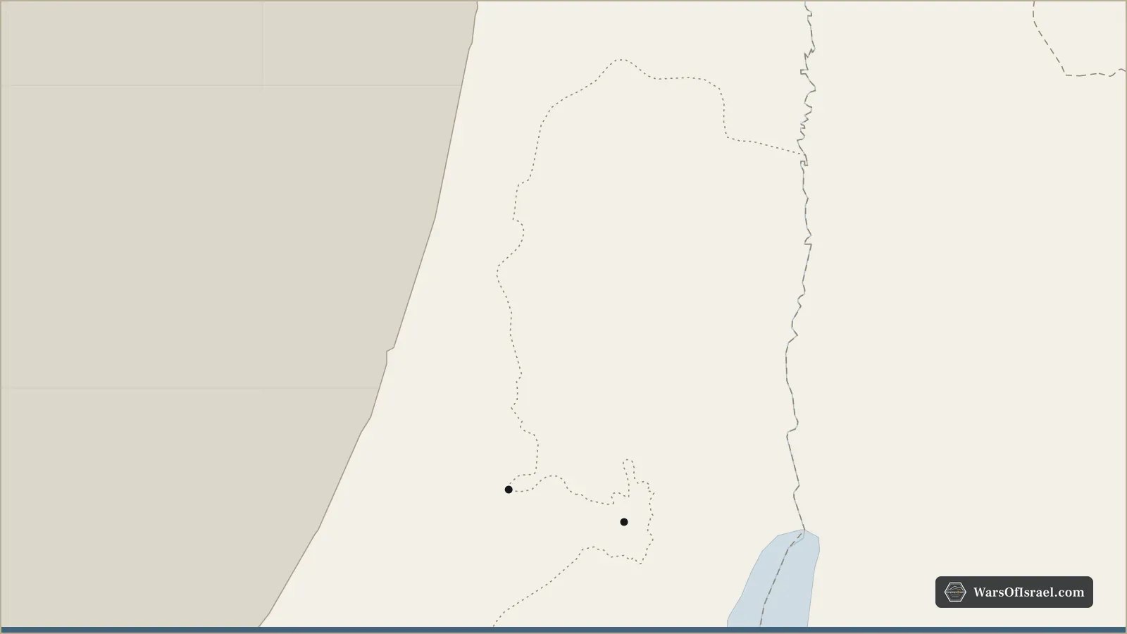 מפה של האזור שבה מסומן המיקום של יגור, ירושלים, לטרון