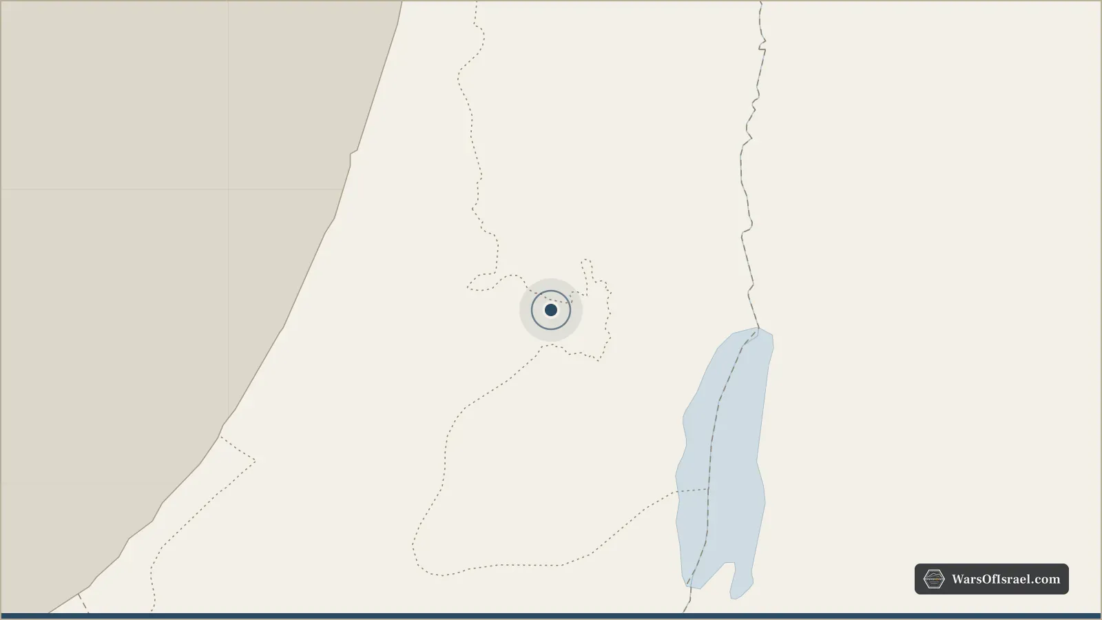 מפה של האזור שבה מסומן המיקום של הקסטל